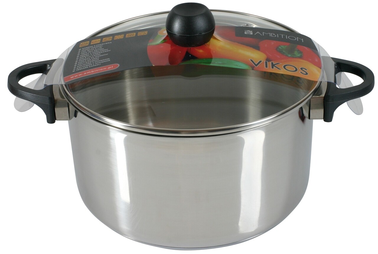 Oala cu capac Vikos, Ambition, 6 L, 20 cm, inox - imagine 5